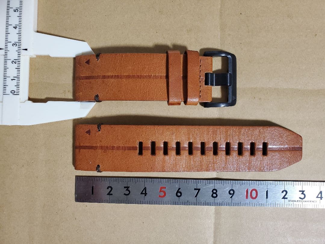 中古 純正 QuickFit26レザー革バンドベルトGARMINガーミンBK