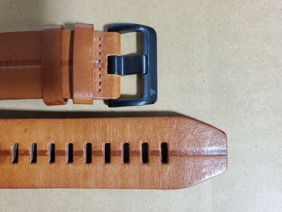 中古 純正 QuickFit26レザー革バンドベルトGARMINガーミンBK