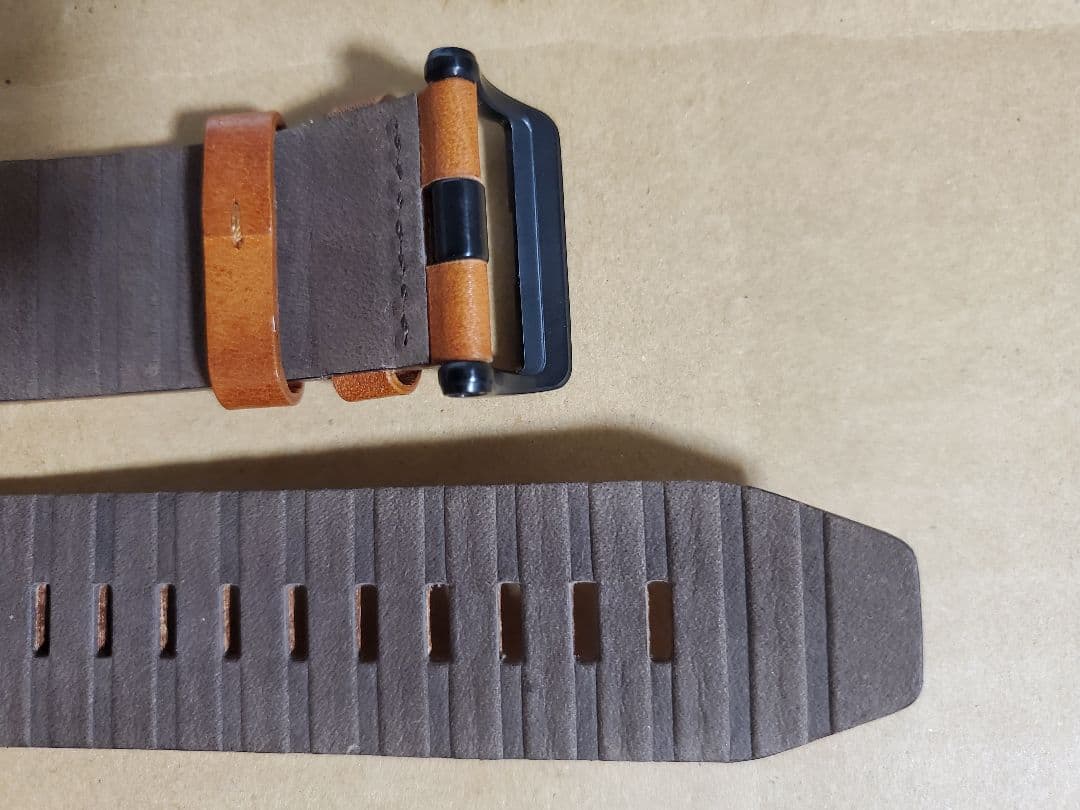 中古 純正 QuickFit26レザー革バンドベルトGARMINガーミンBK