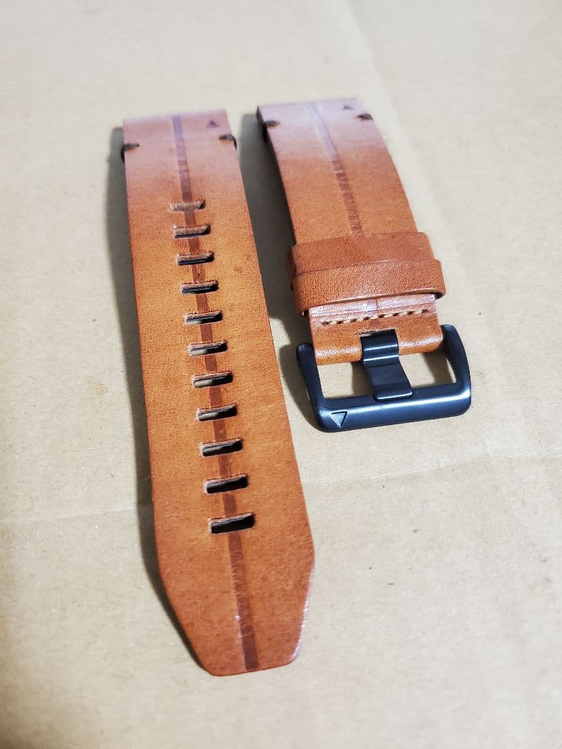 中古 純正 QuickFit26レザー革バンドベルトGARMINガーミンBK