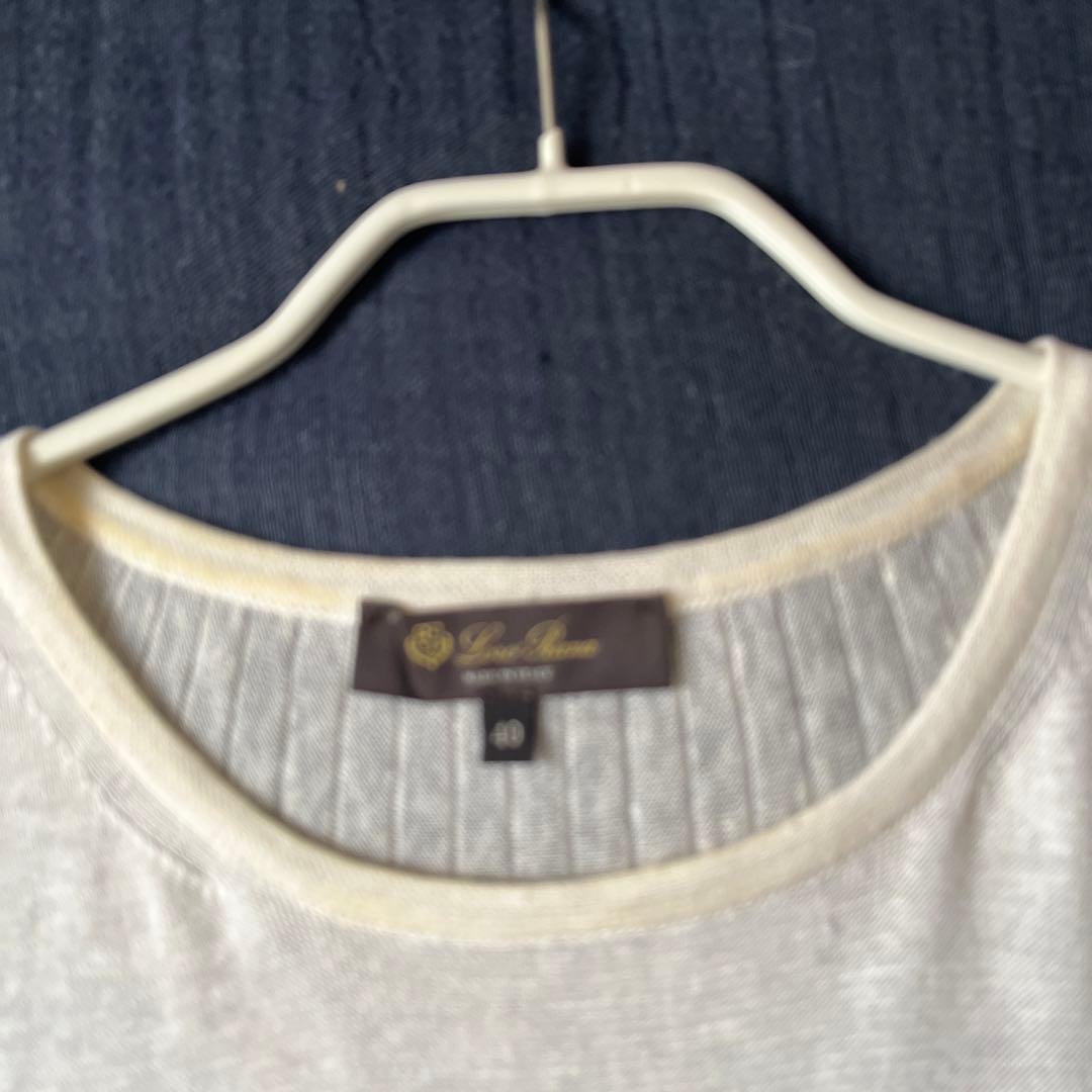 ロロピアーナ　プリーツトップス　リネンシルク