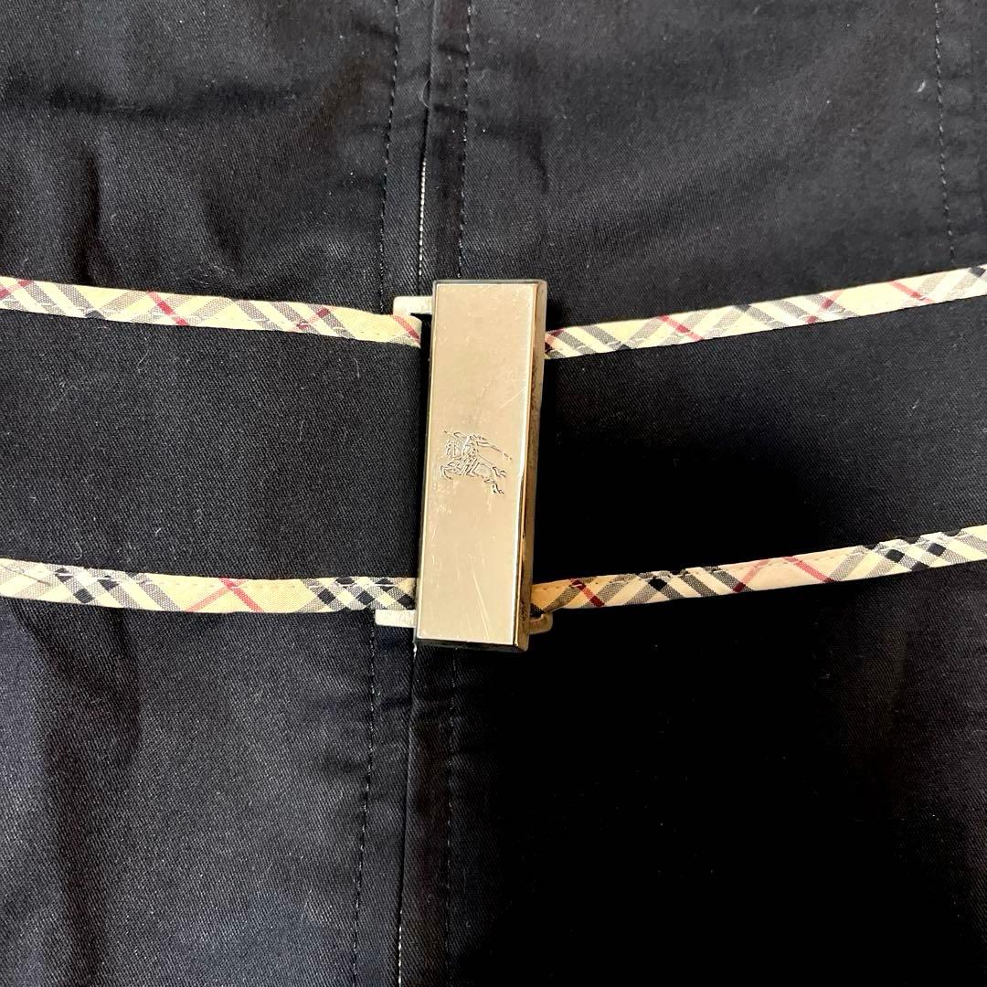 ♡大人気♡ バーバリーブルーレーベル♡フルジップ シャツワンピース ベルト付 黒