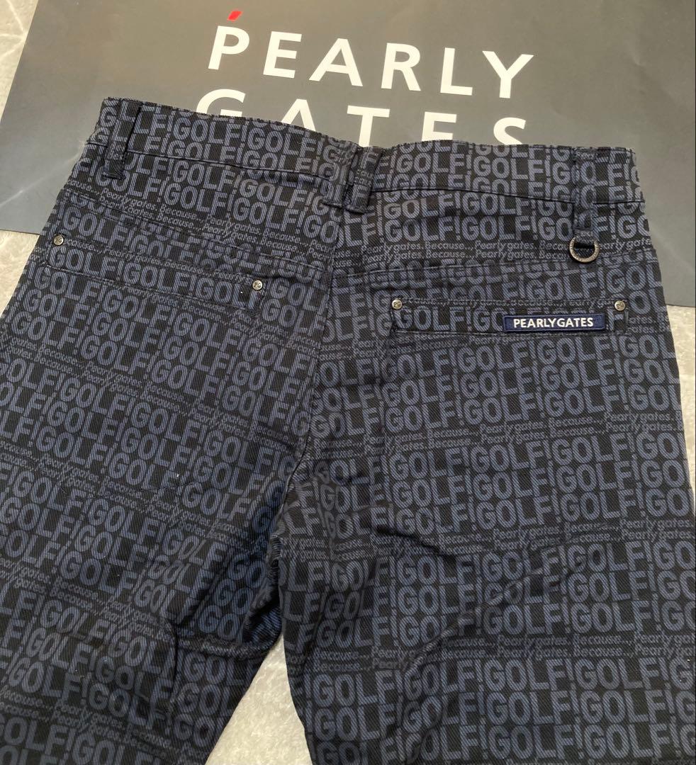 新品 パーリーゲイツ コットンストレッチカルゼ表ピーチパンツ(6)サイズLL/紺