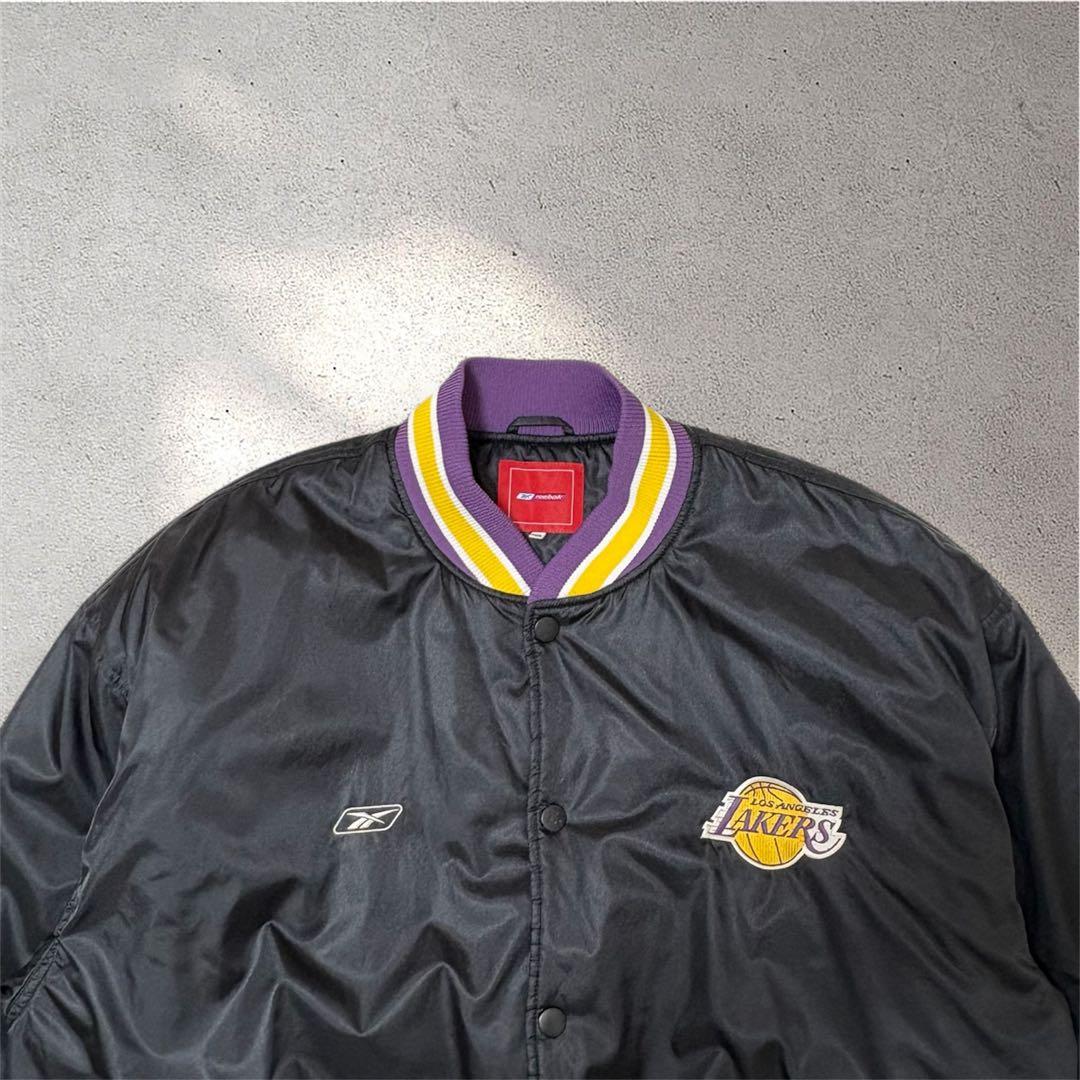 【希少 大きめ2XL】Reebok×Lakers NBA スタジャン ジャケット