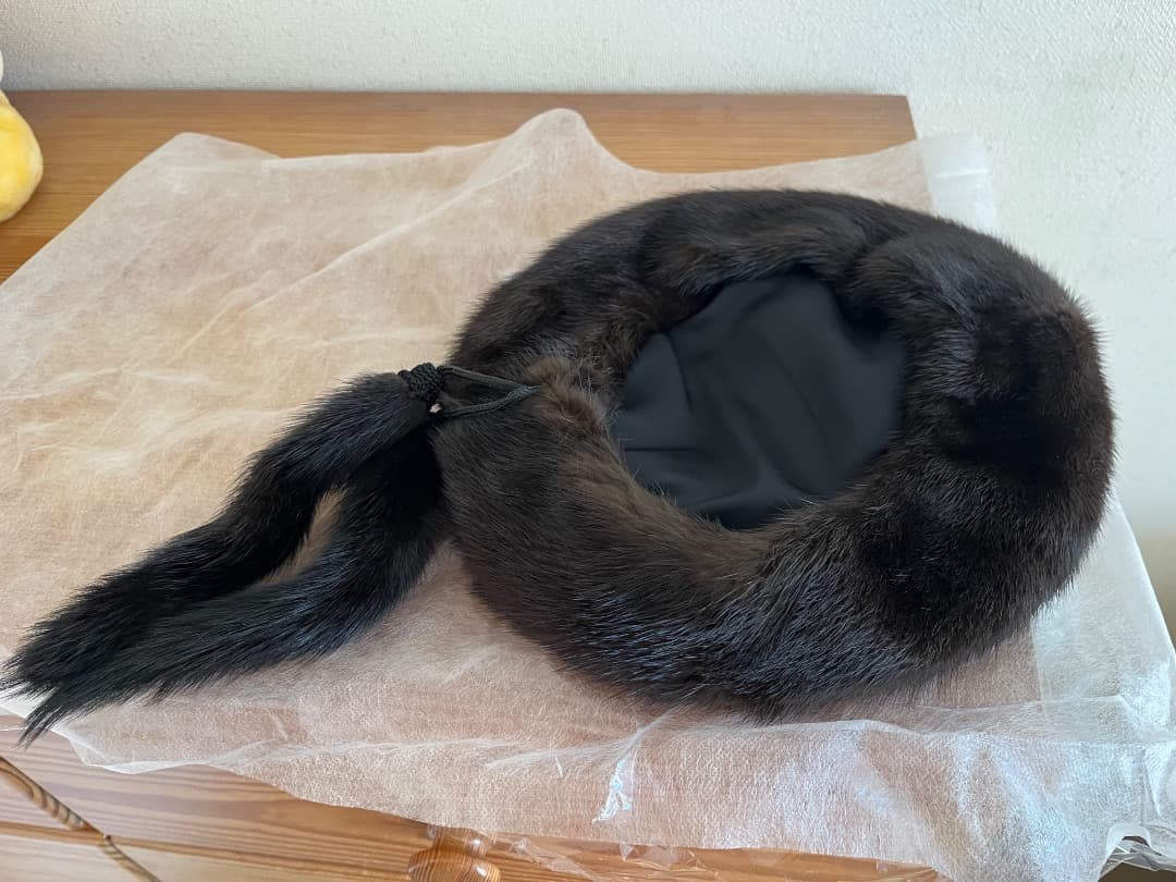 銀座購入✨ヴィンテージ　ミンクファー　クラシックお帽子　年代物