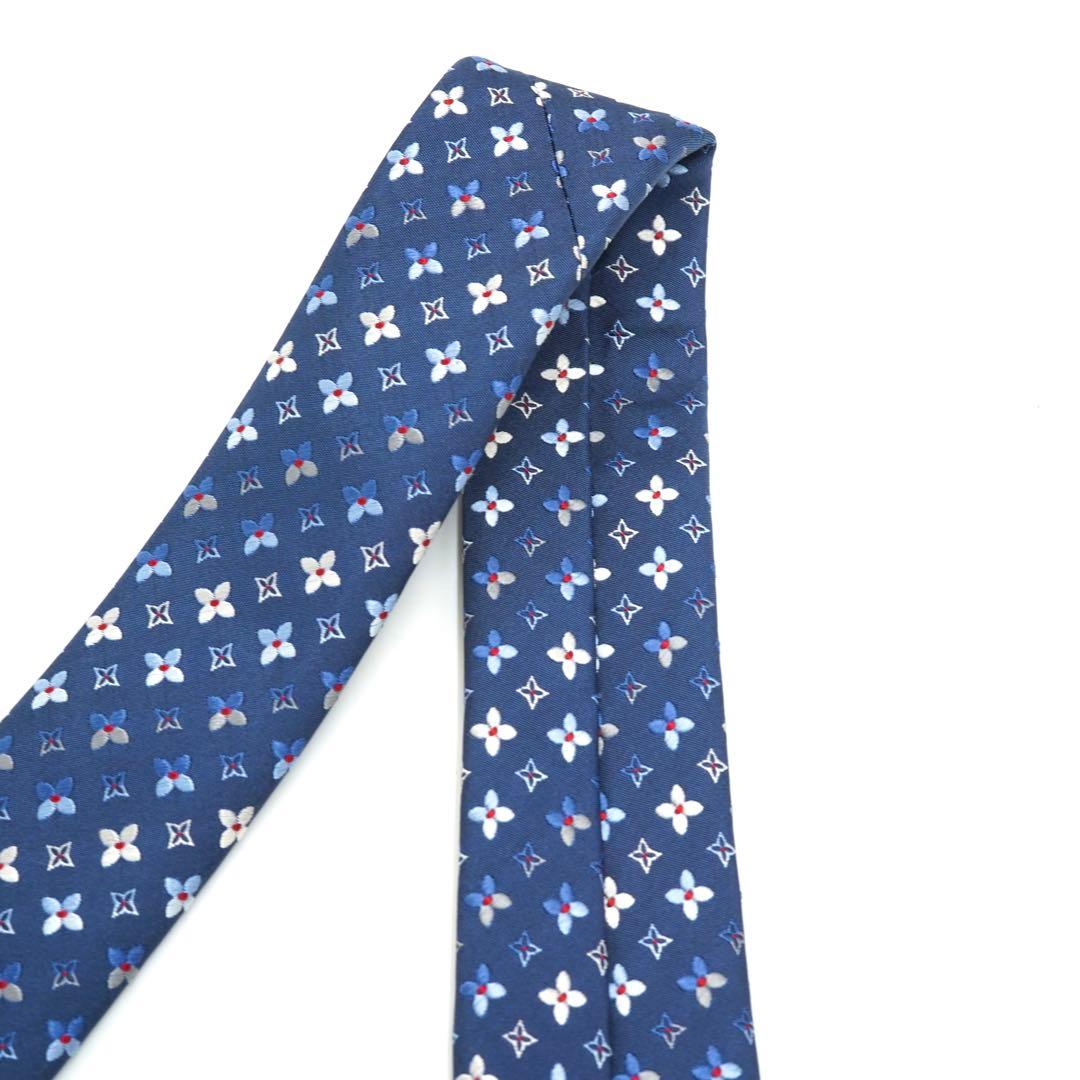 ✨新品未使用✨　LOUIS VUITTON ネクタイ モノグラム　総柄　ネイビー