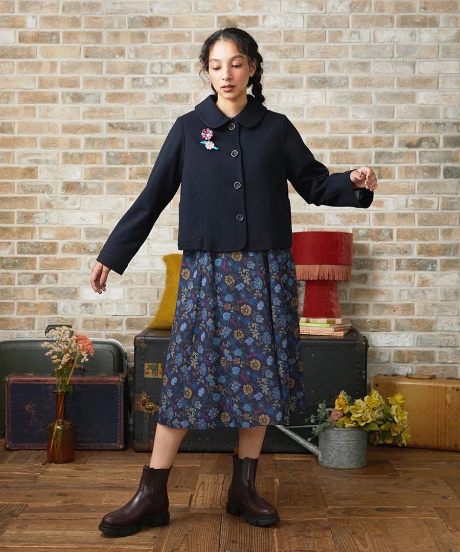 ホコモモラ今季新品タグ付き　フラワープリントワンピース38 33000円