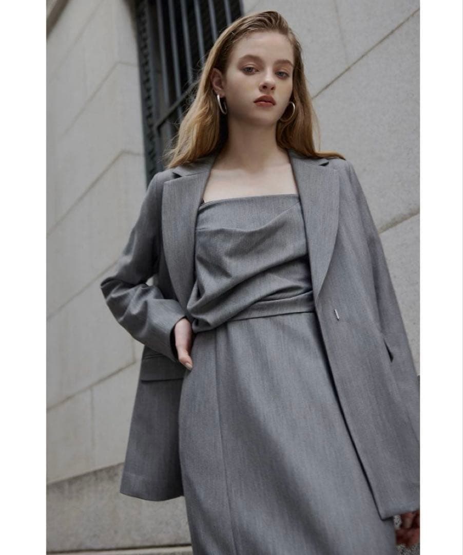 Aimeine エメイン バックスリットベルトジャケット