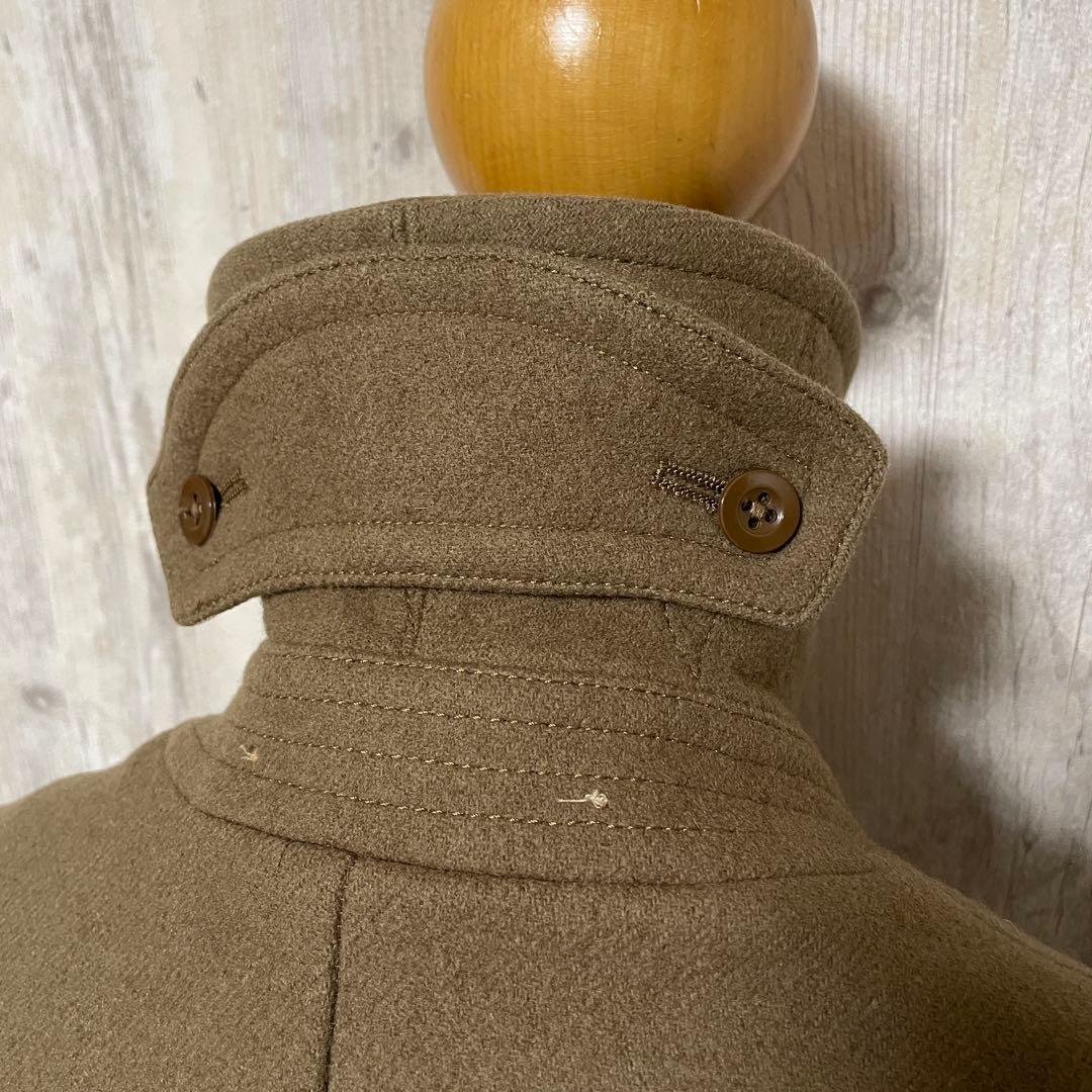 【SCYE BASICS】カシミア混 メルトンウールPコート　38