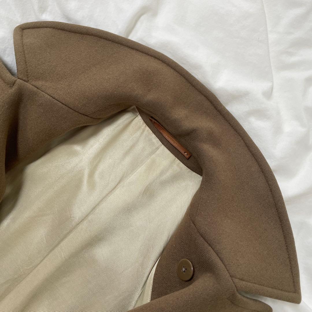 【SCYE BASICS】カシミア混 メルトンウールPコート　38