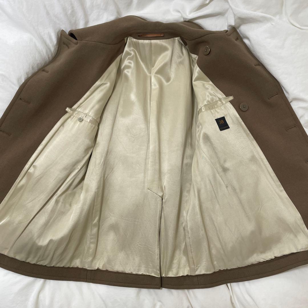 【SCYE BASICS】カシミア混 メルトンウールPコート　38