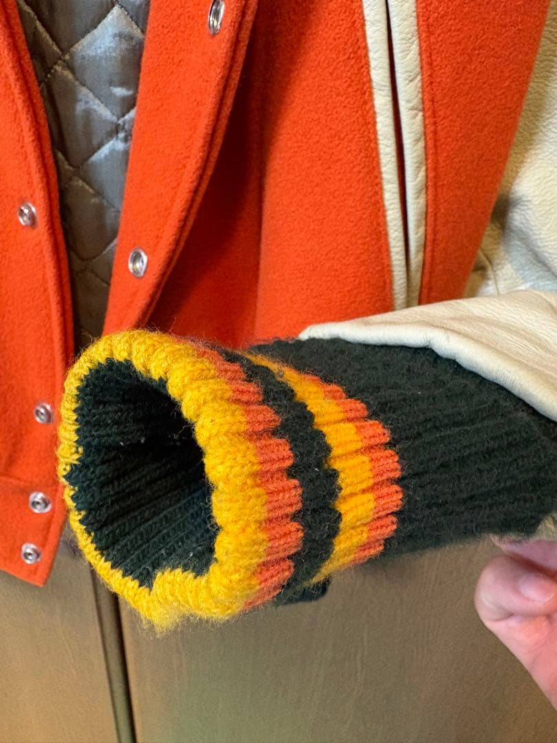 hewitt スタジャン キルティング ウール レザー USA製 90's