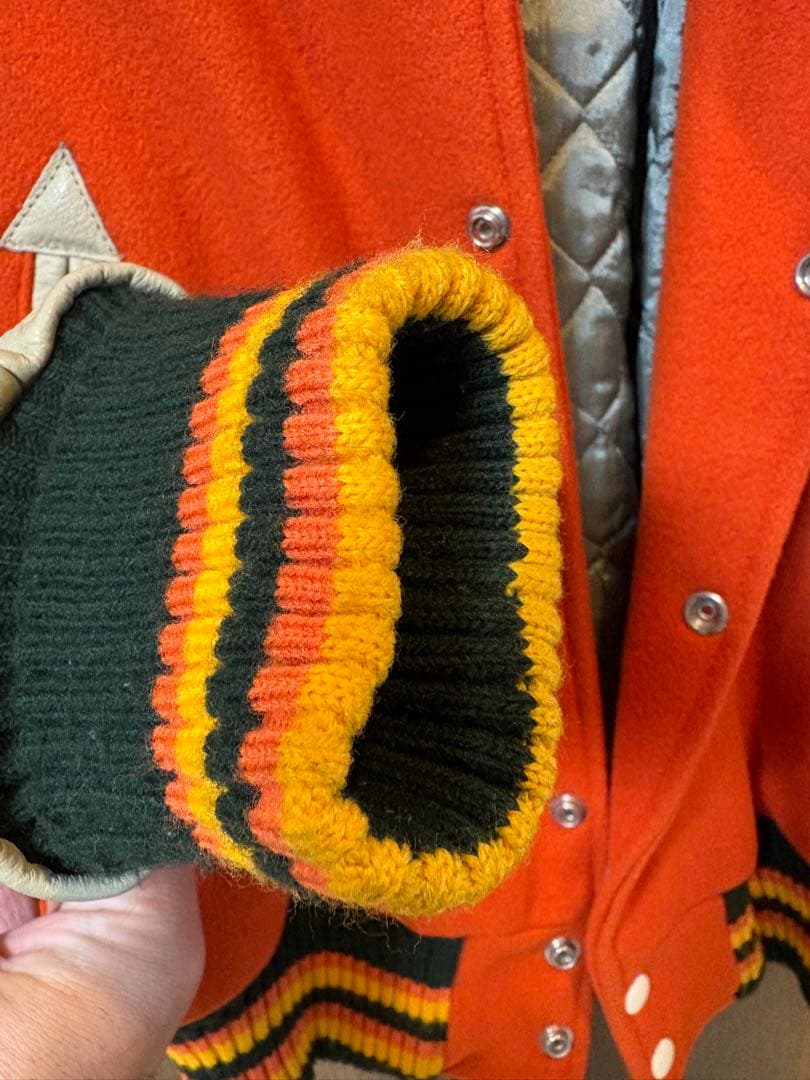 hewitt スタジャン キルティング ウール レザー USA製 90's