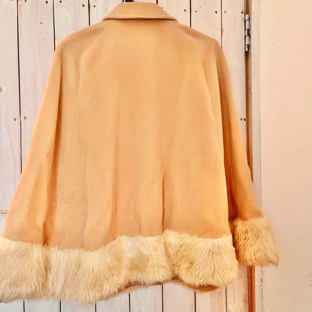 アンクルージュ トリプルリボン ポンチョ コート ケープ ベージュ アウター