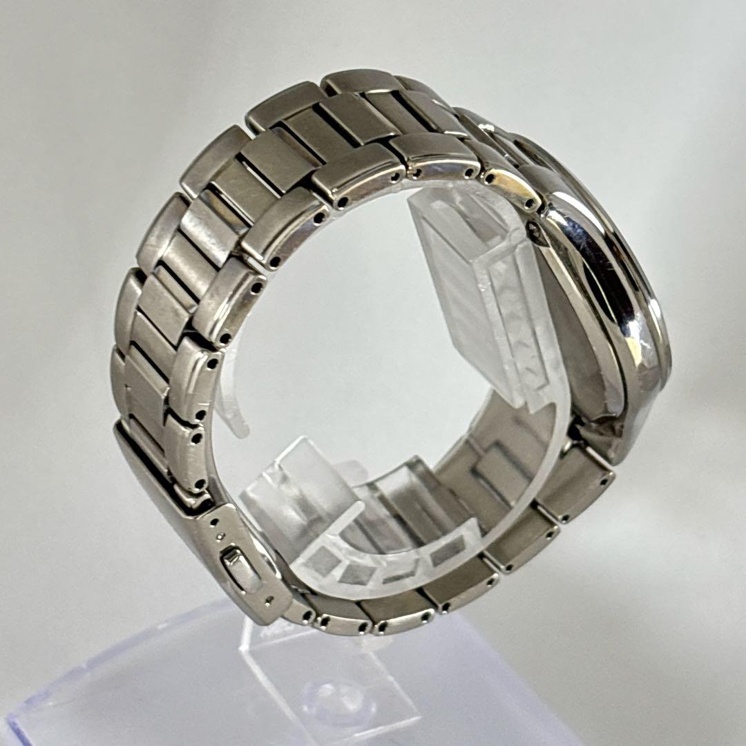 稼働 SEIKO メンズ腕時計 電波ソーラー チタニウム デイト 軽量 コンビ