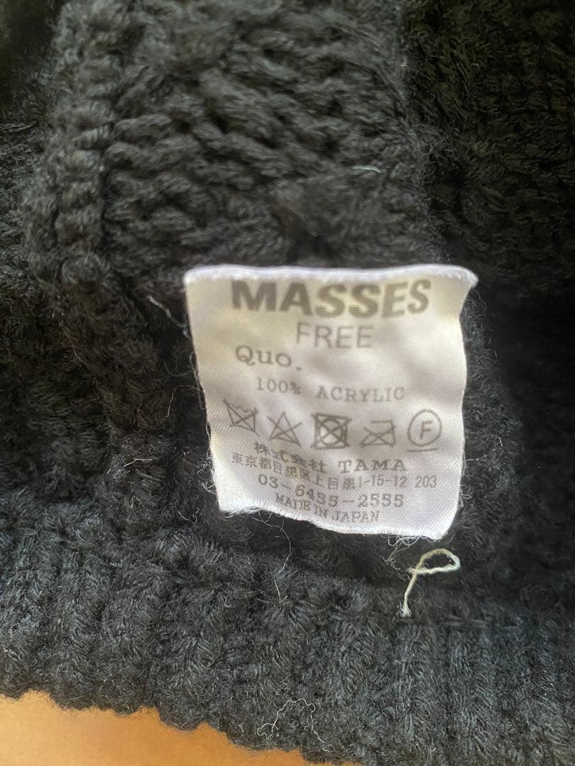 masses TAM マシス タム　キャップ　ベレー帽　黒　ブラック