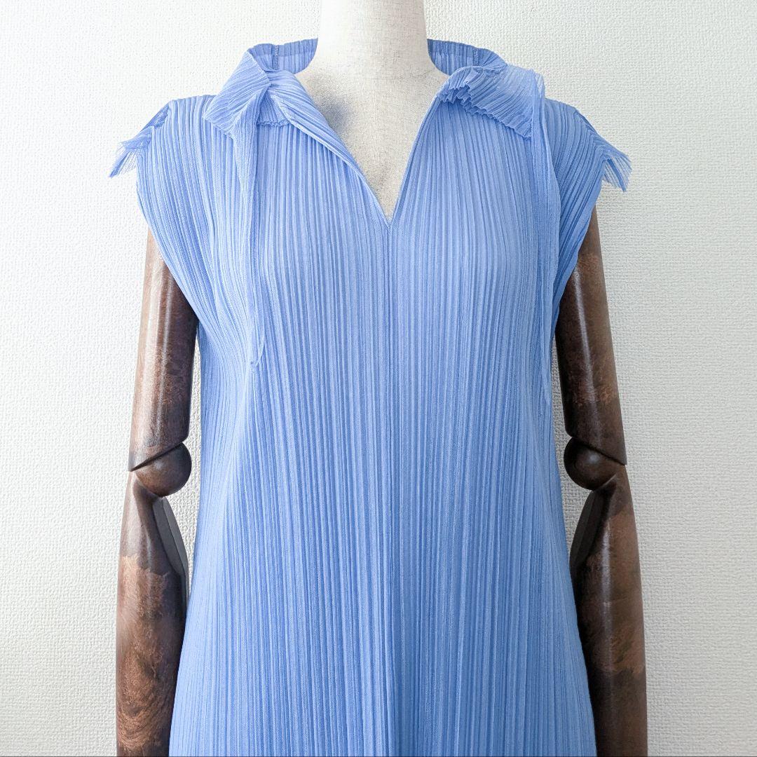 プリーツプリーズ　イッセイミヤケ　レイヤード　プリーツ　ロングワンピース　2