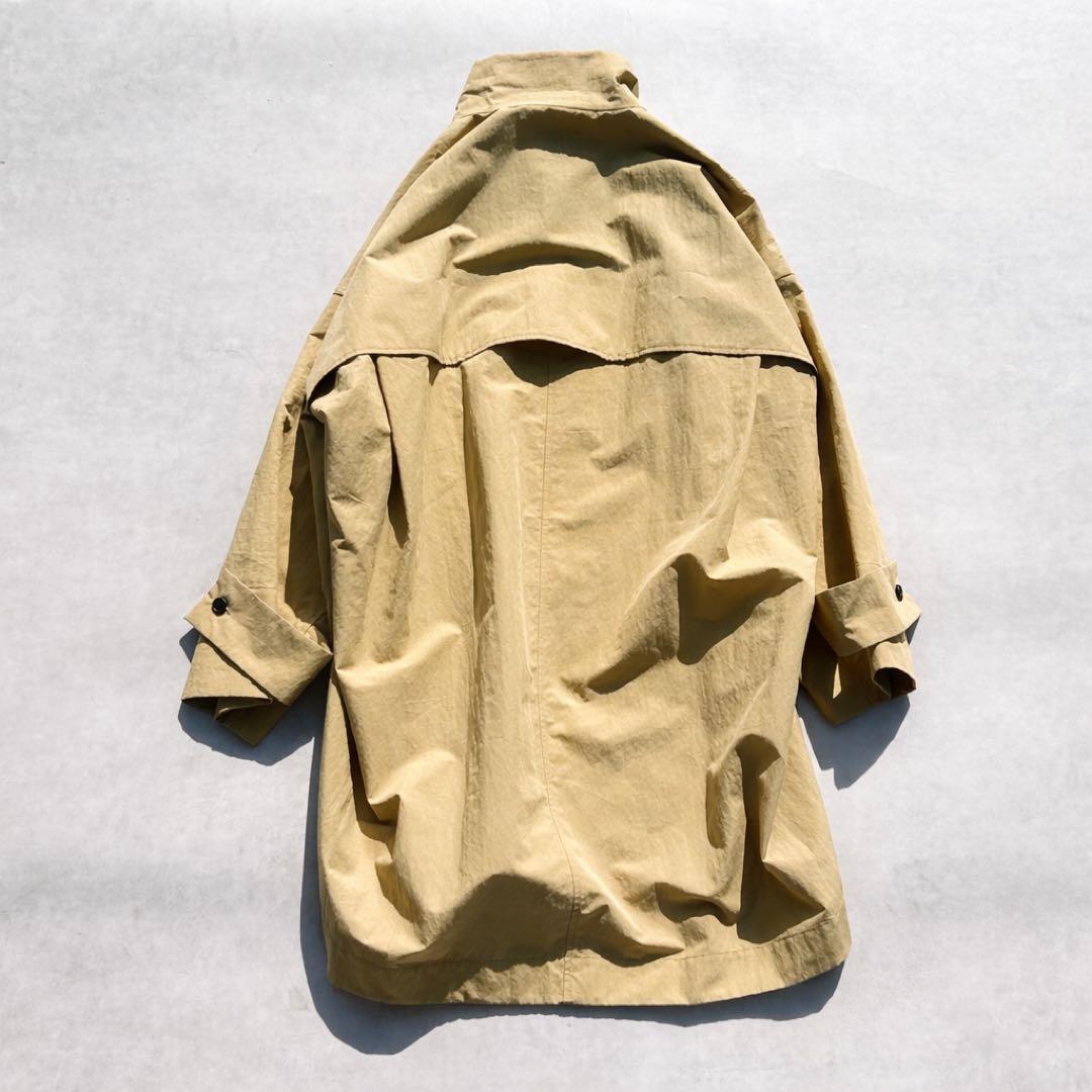 エブール　イージーコットン シャツアウター　ベージュ　スプリングコート　24AW