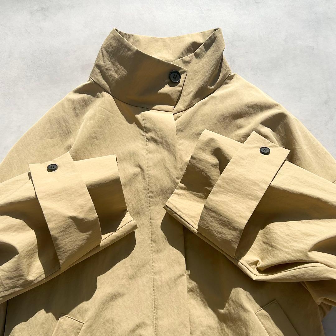 エブール　イージーコットン シャツアウター　ベージュ　スプリングコート　24AW