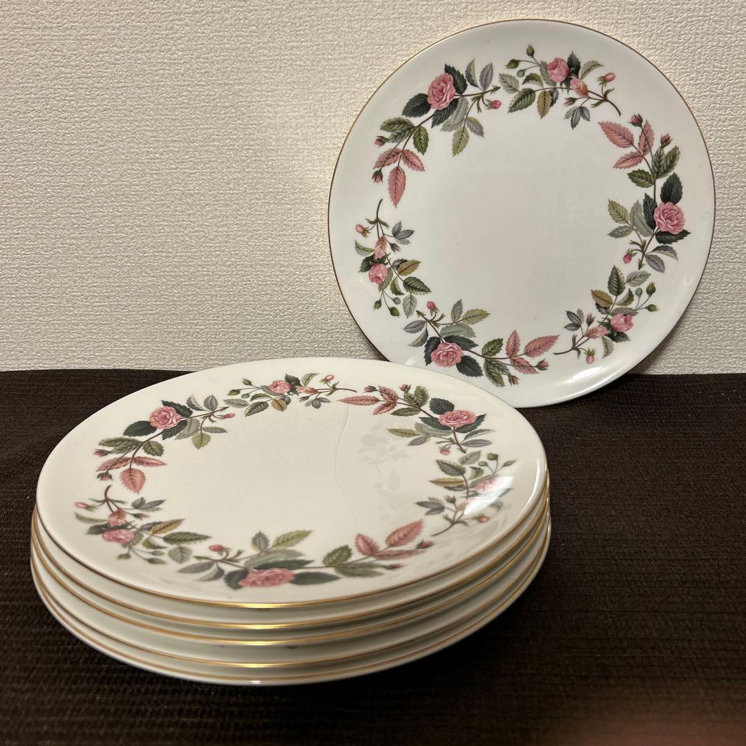 ウェッジウッド　ハサウェイローズ　ディナープレート　24.5cm