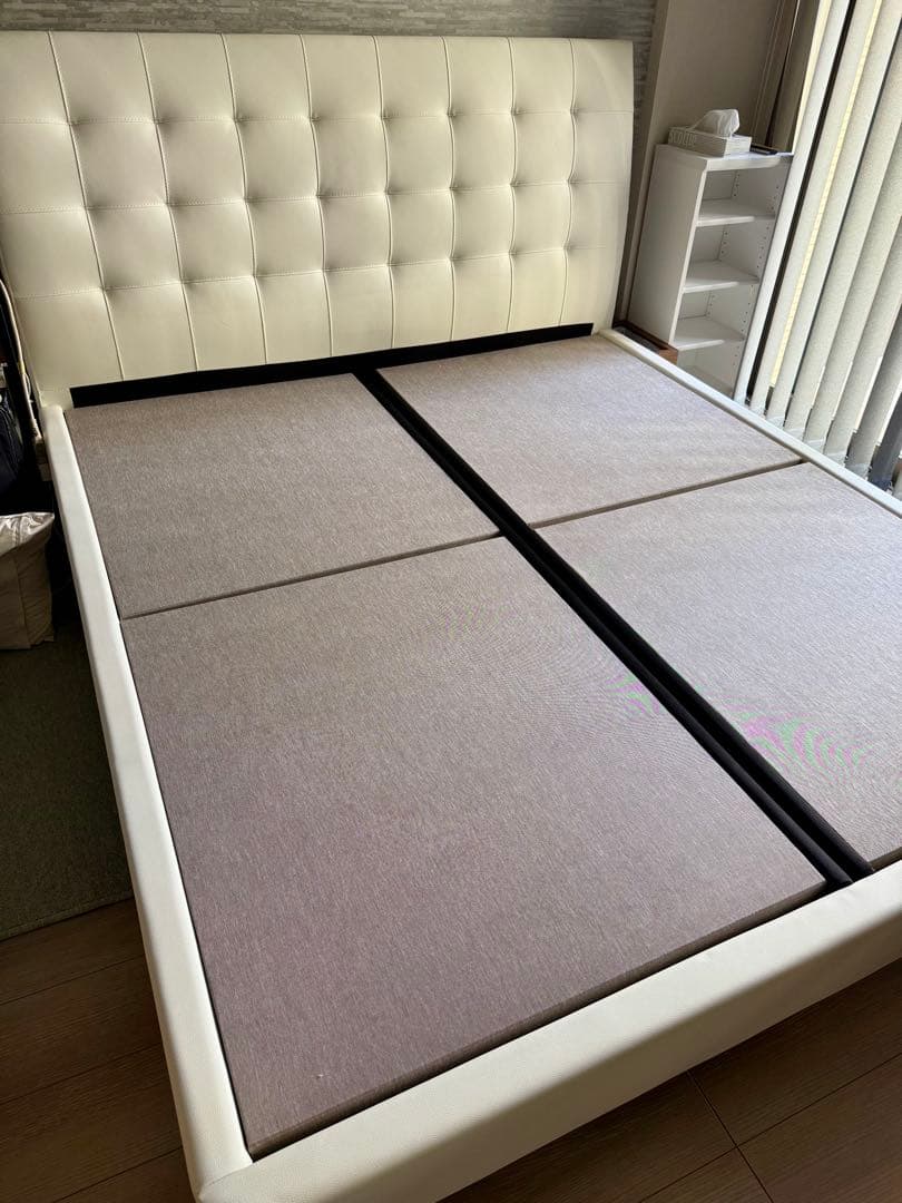 【送料込み】フランスベッド IQ Bed ホワイト クイーンベッドフレーム