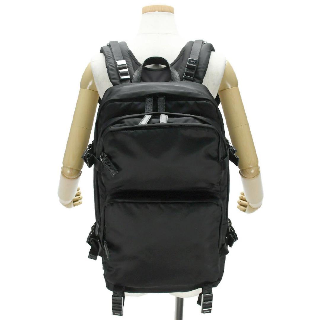 PRADA ブラック バックパック 2VZ00 テスート