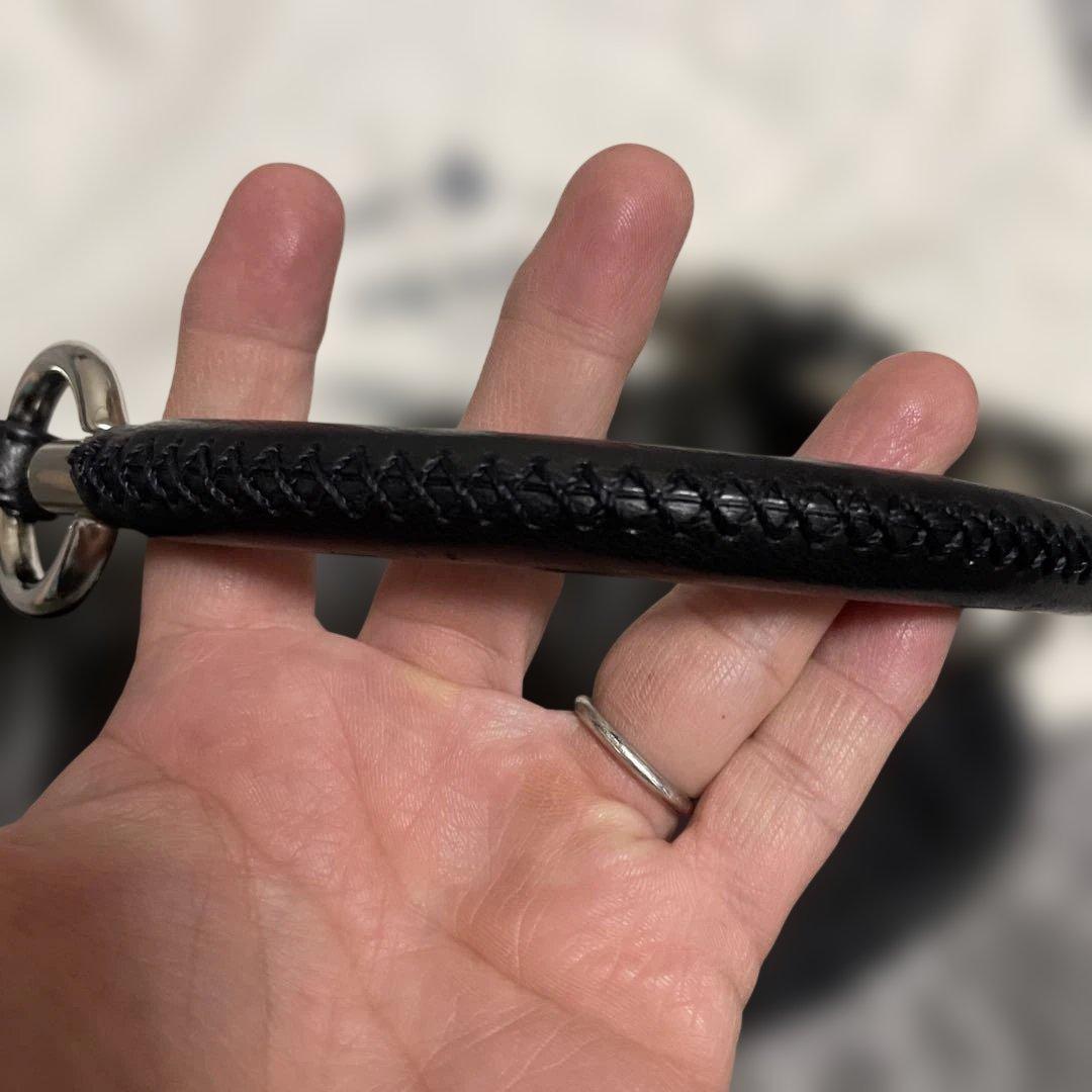 PRADAブラック ナイロン✖︎ラム革ショルダーバッグ シルバー金具　タッセル