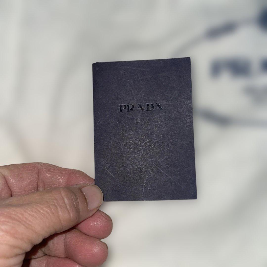 PRADAブラック ナイロン✖︎ラム革ショルダーバッグ シルバー金具　タッセル