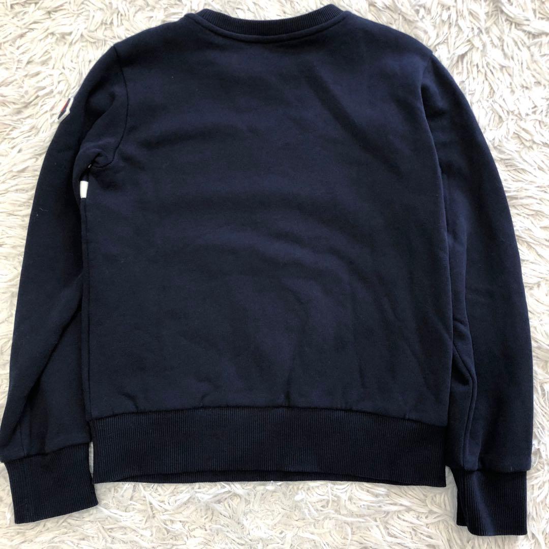 美品✨モンクレール　スウェット　デカロゴ刺繍　ラバーロゴ　ネイビー 12A