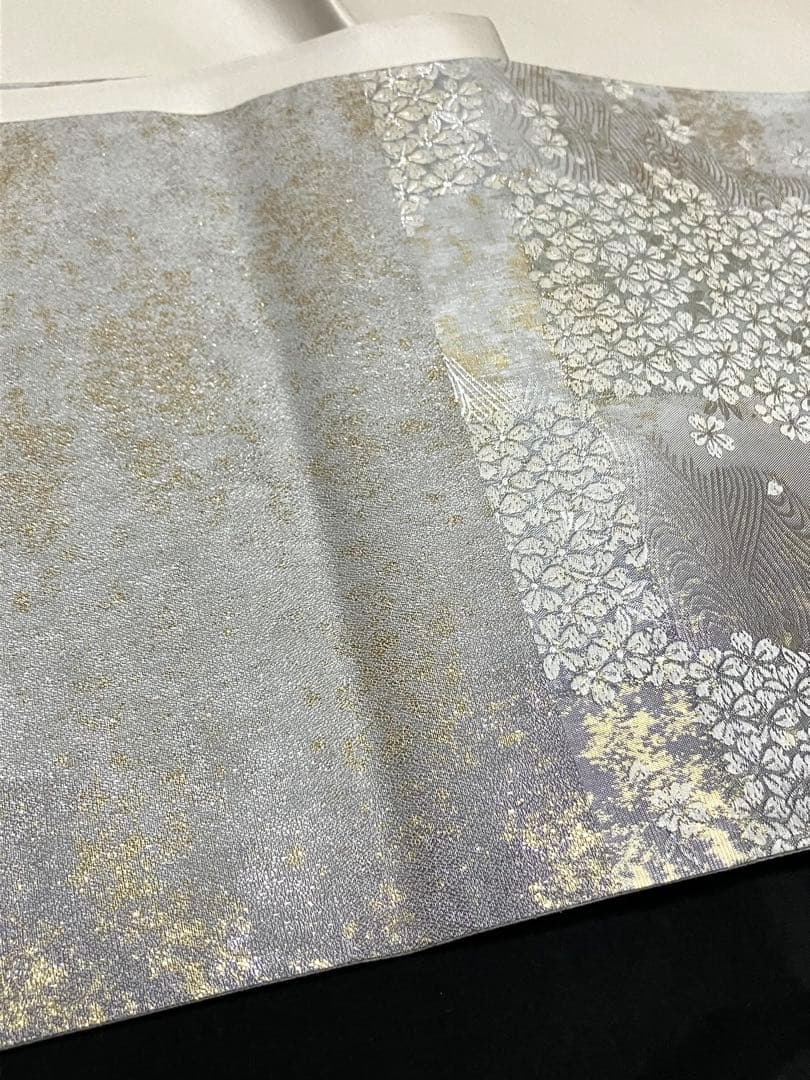 織の弘彩 袋帯 六通柄 正絹 市楽吉野桜 引箔 唐織 証紙 未使用 イ6535