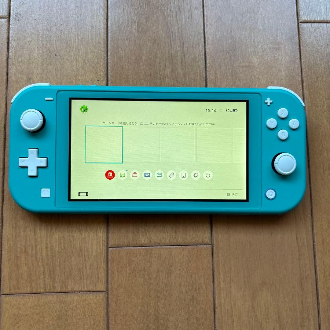 Nintendo Switch Lite ターコイズ　電源ケーブル、箱有り