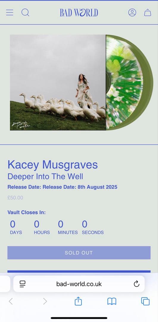 新品 液体入り Deeper Into The Well レコード