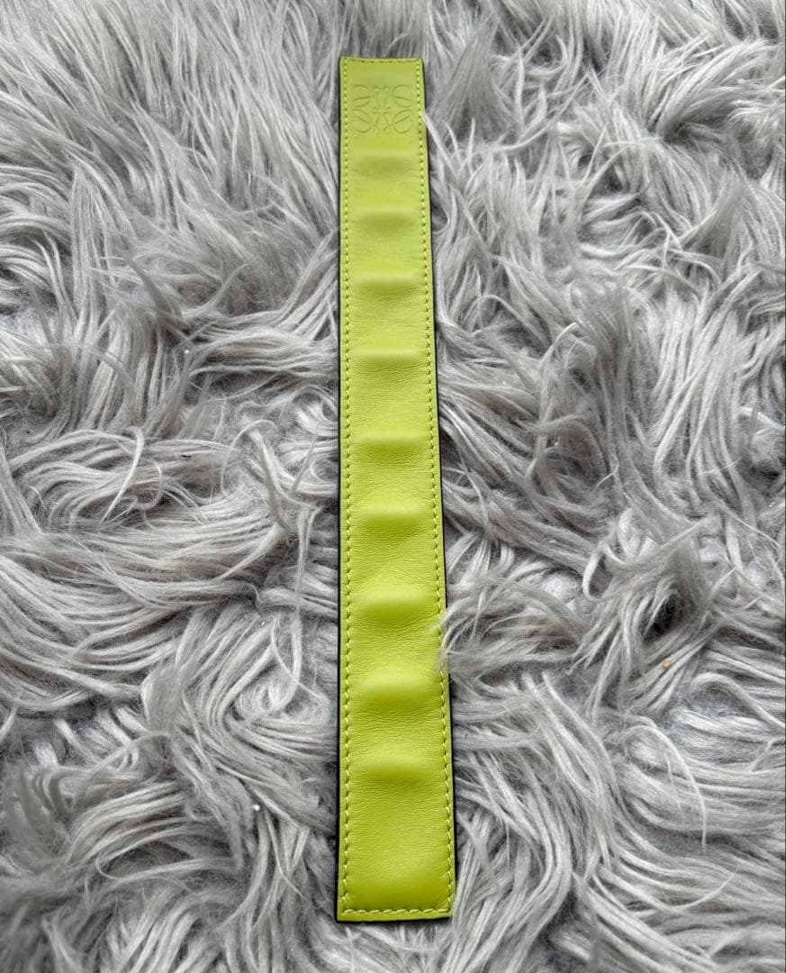 LOEWE ロエベ レザー スラップブレスレット グリーン 正規未使用品