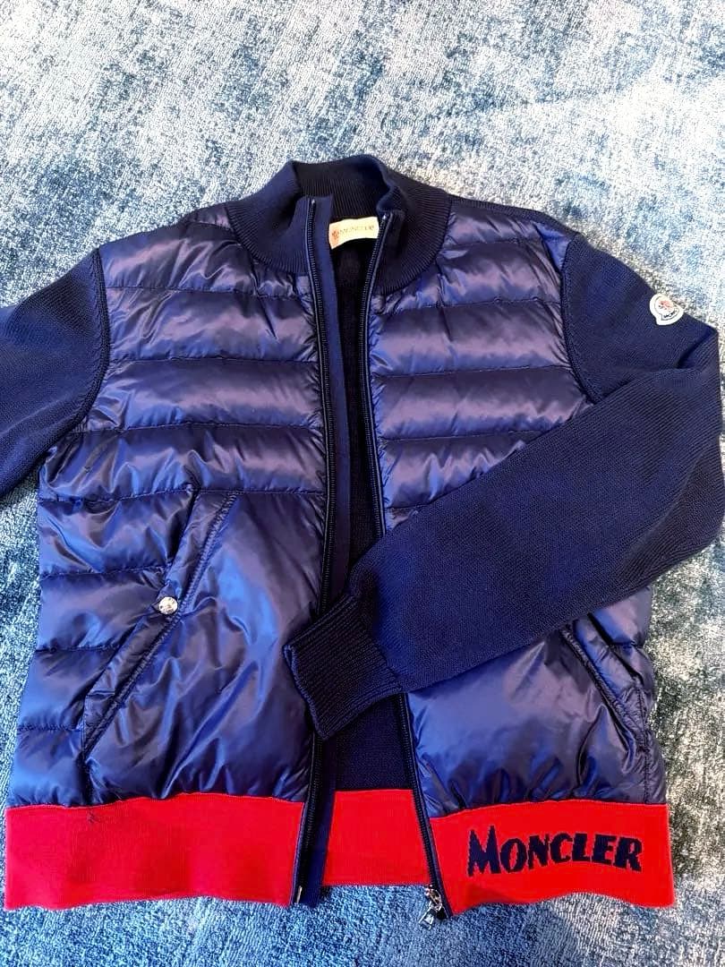 ち*ー様 MONCLER モンクレールネイビー ダウンジャケット　キッズ14a