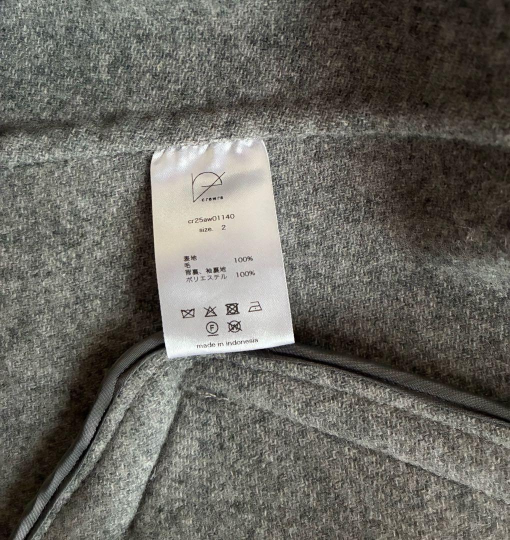 crewreリバーフーデッドミドルコートlight gray2