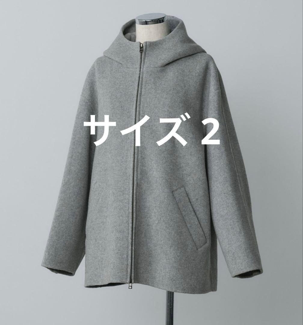 crewreリバーフーデッドミドルコートlight gray2