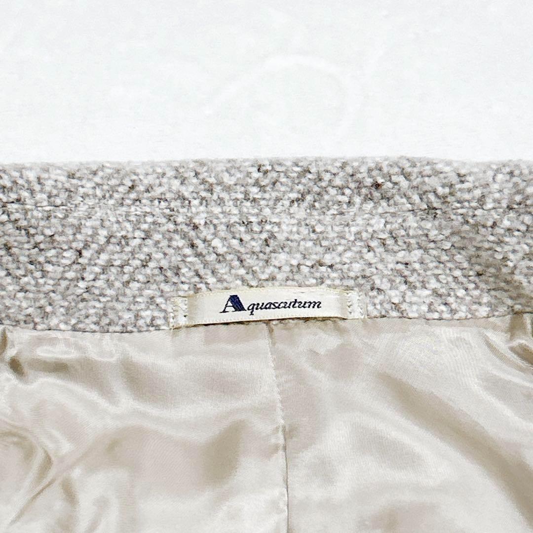 未使用級美品✨　アクアスキュータム　ステンカラー　コート　ウール　ヘリンボーン