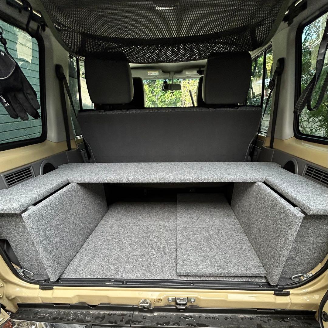 【トシくん】ランドクルーザー70木製ベッドキットver4.0後方キット対応