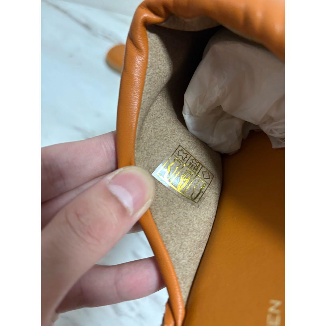 新品 dries van noten ラムレザー スクエア 本革 サンダル