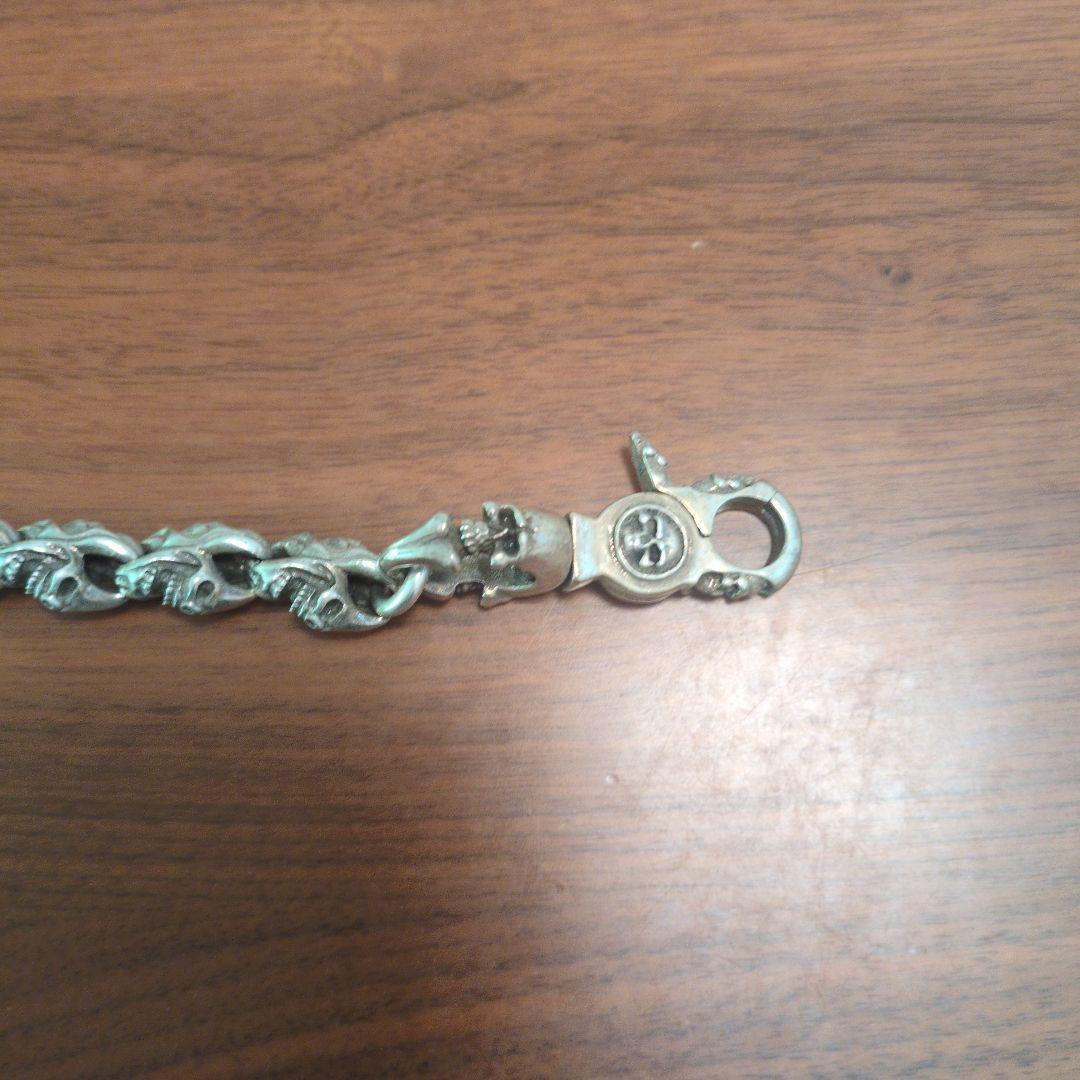 スカルデザイン ウォレットチェーン シルバー 約60cm