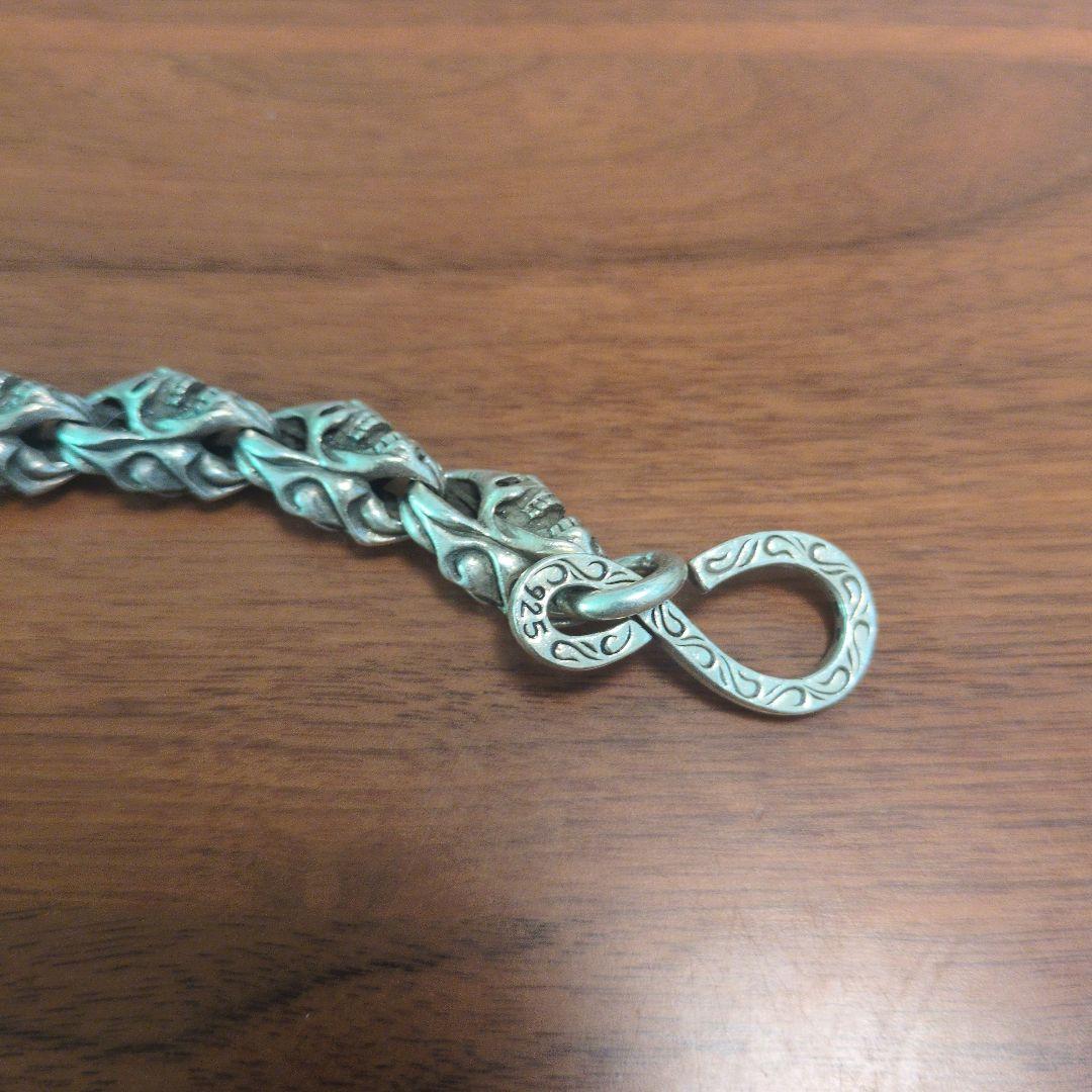 スカルデザイン ウォレットチェーン シルバー 約60cm