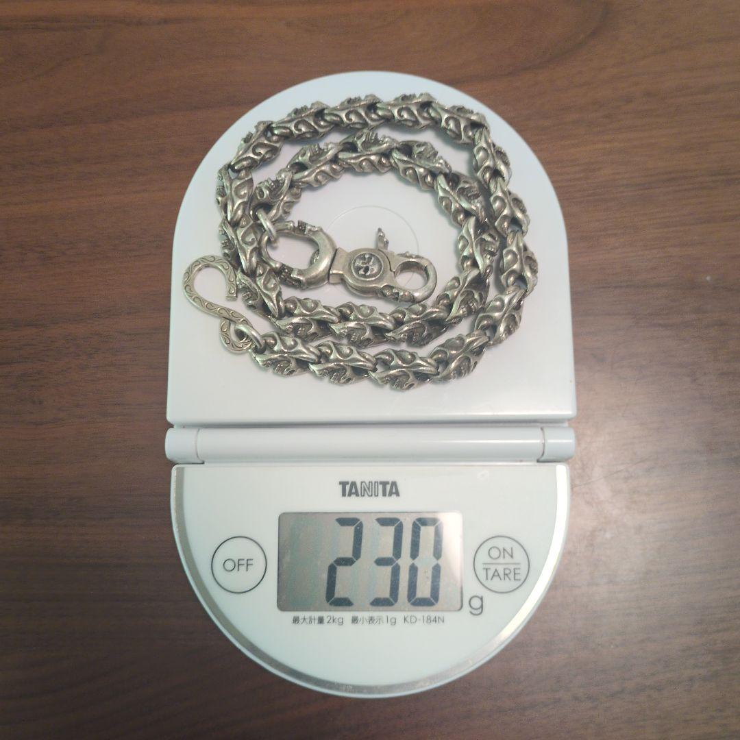 スカルデザイン ウォレットチェーン シルバー 約60cm