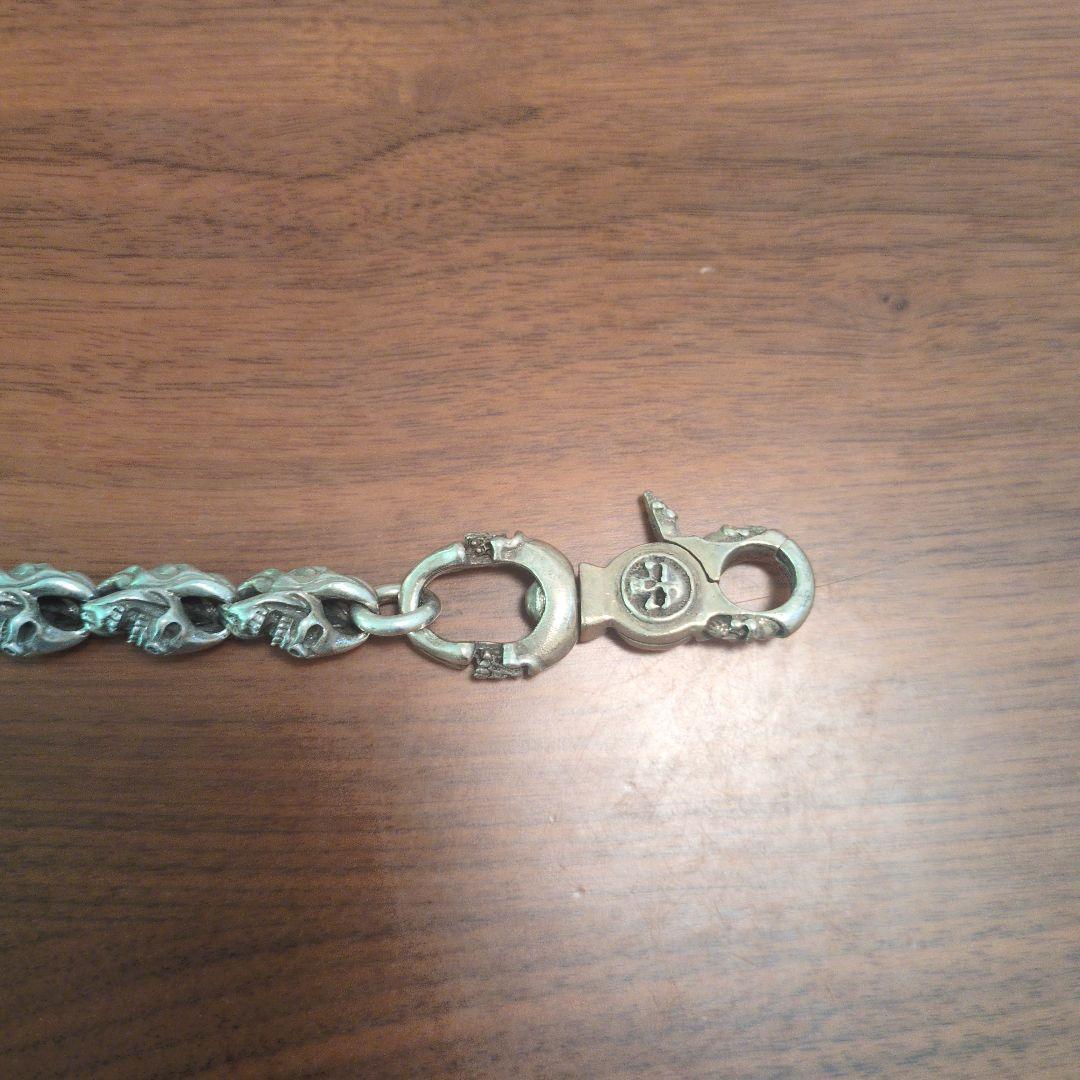 スカルデザイン ウォレットチェーン シルバー 約60cm