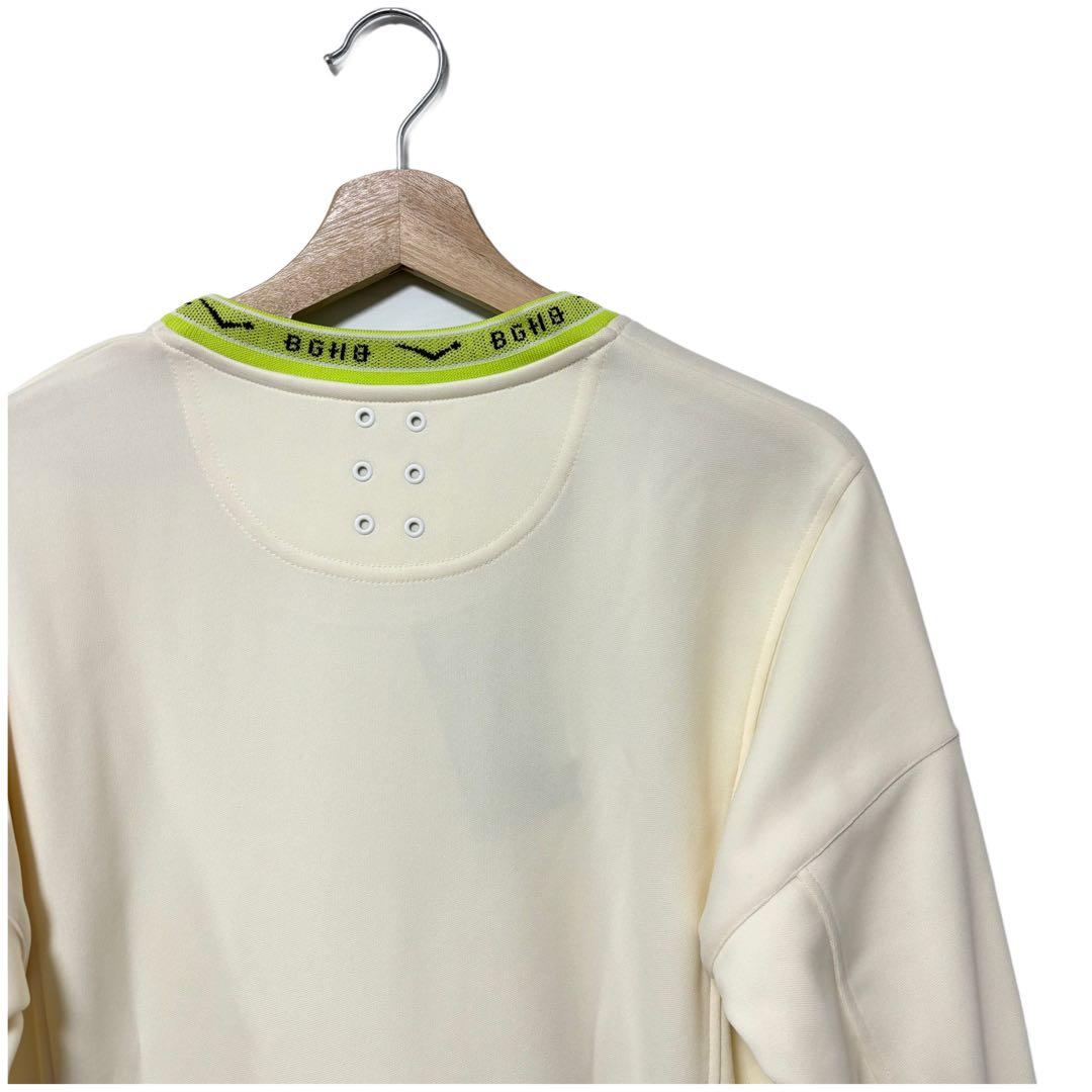 新品 バガーチ ラッセルノ フロントロゴ スウェット ホワイト イエロー L 5