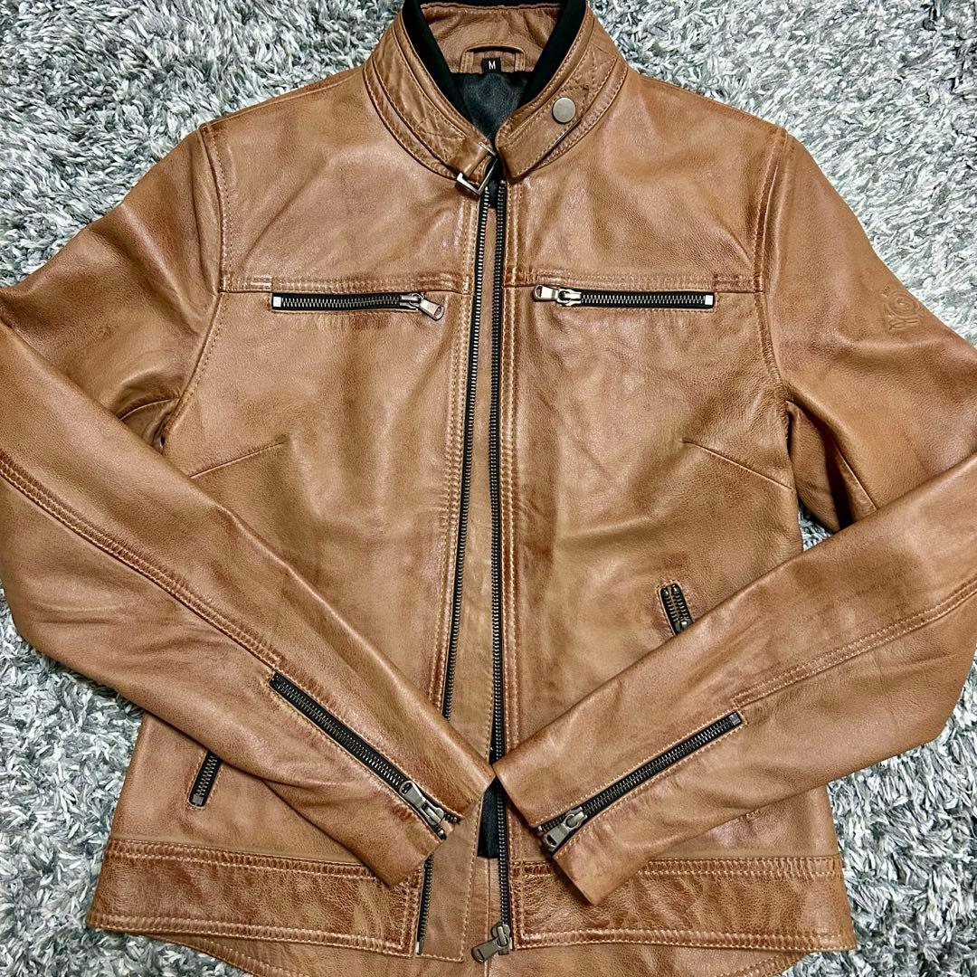 SUGAR RIDEZ キャメルブラウン レザージャケット Mサイズ