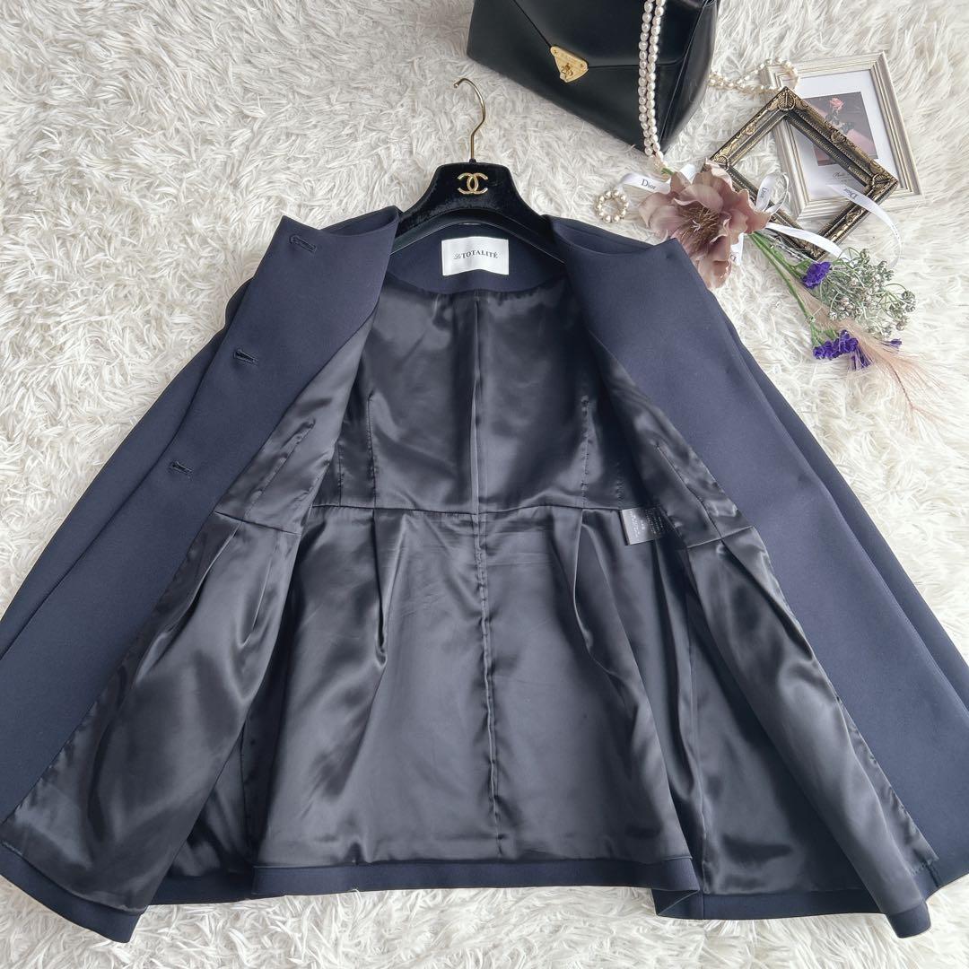 ラトータリテ　【M】トリプルクロスペプラムジャケット　ネイビー　セレモニー