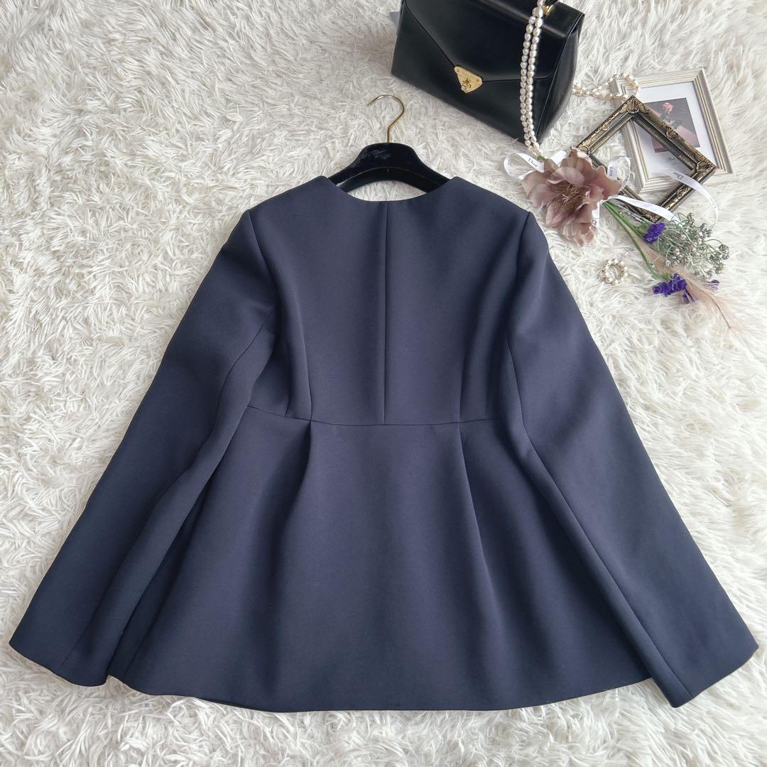 ラトータリテ　【M】トリプルクロスペプラムジャケット　ネイビー　セレモニー