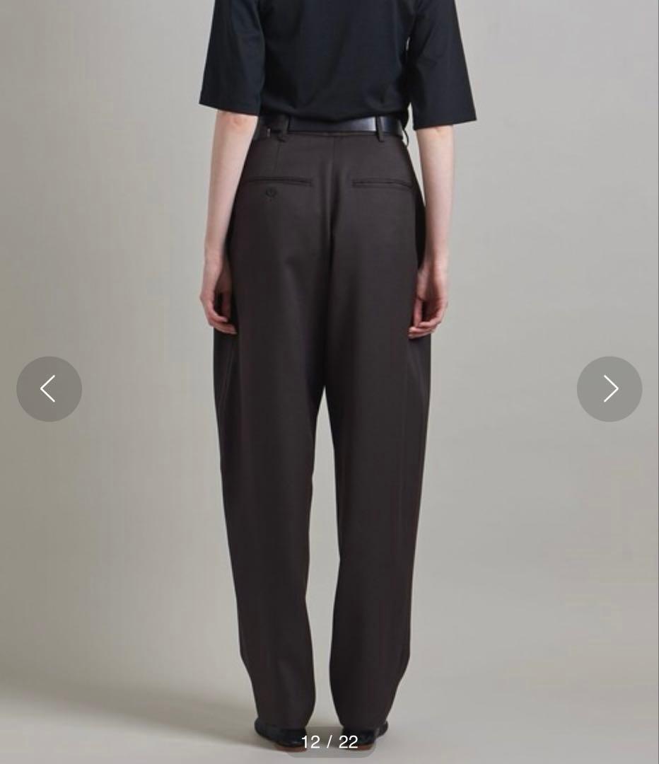 お値下げ不可【LOEFF】ロエフ ウール ギャバ ボンタン パンツ ブラウン