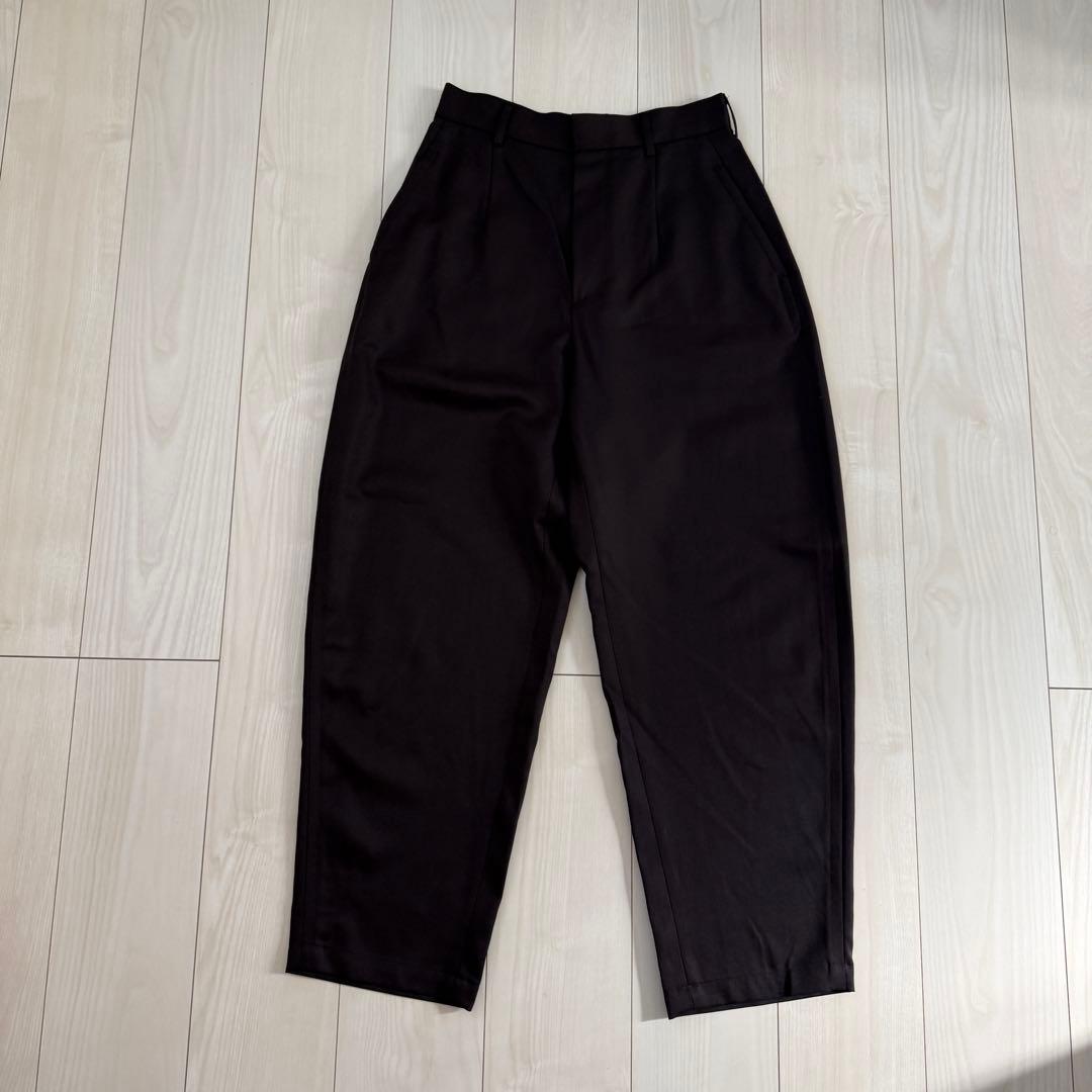 お値下げ不可【LOEFF】ロエフ ウール ギャバ ボンタン パンツ ブラウン