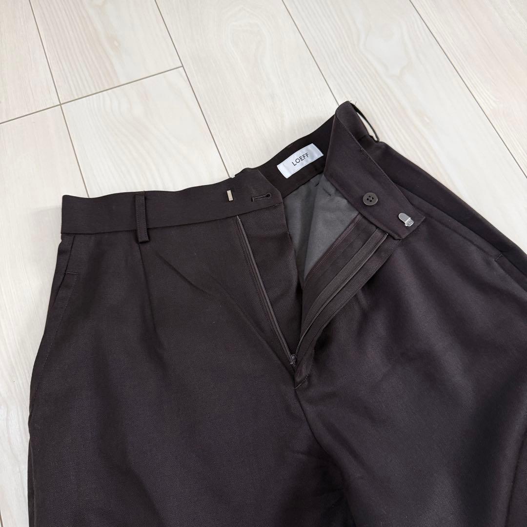 お値下げ不可【LOEFF】ロエフ ウール ギャバ ボンタン パンツ ブラウン